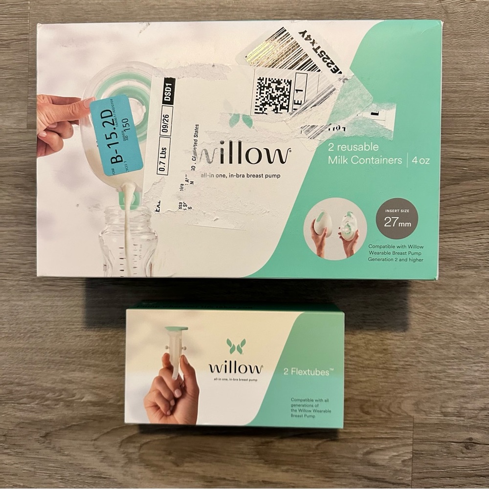NIB Willow 27mm Milk Containers & Flextubes Bundle